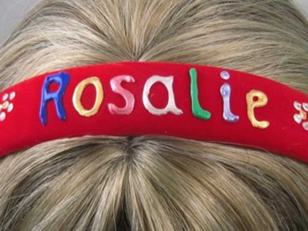 Personalised Hairband Red